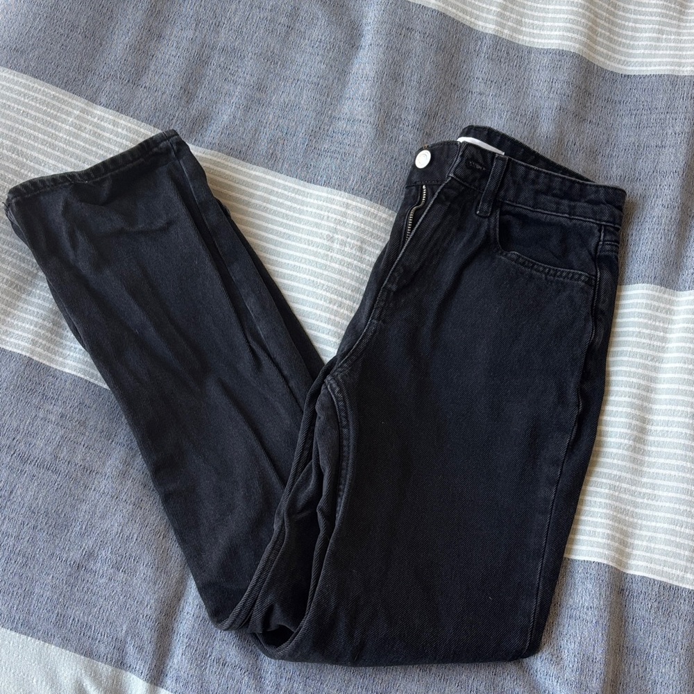 Mango Women’s Matilda Straight Denim in Black